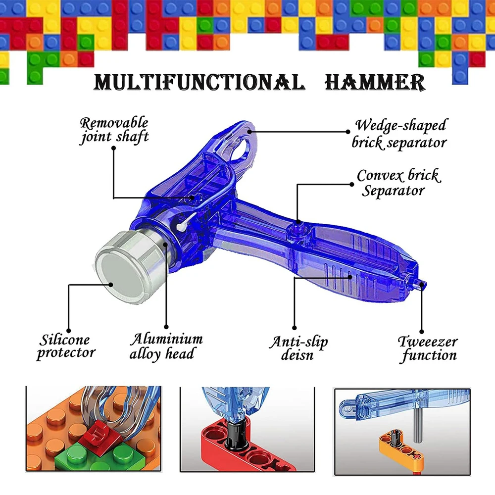 Building Blocks Tool Kit Brick Separator Tools Compatible with Lego  &Technic Mini Blocks Tool Set Multi-Functional Hammer Pliers - AliExpress