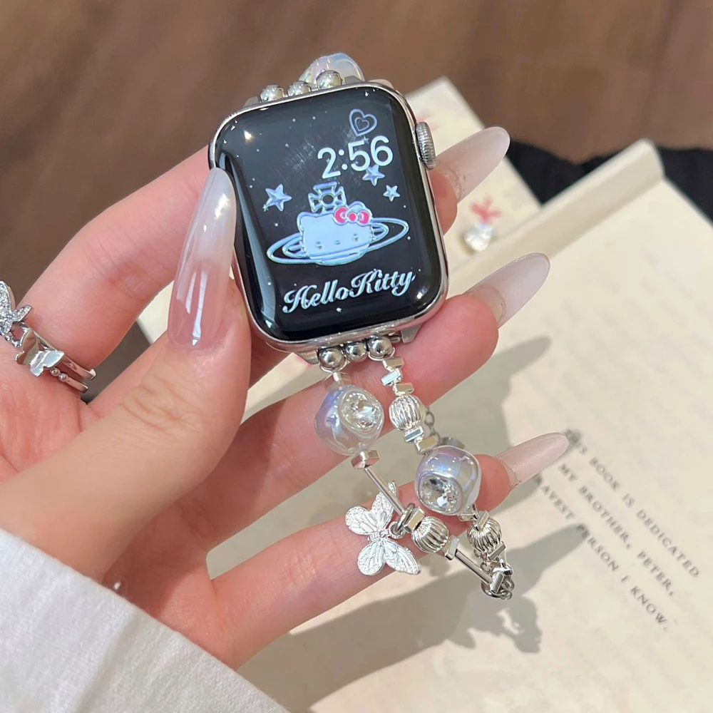 Elegant Crystal Butterfly Strap for Women's Smartwatch Bracelet