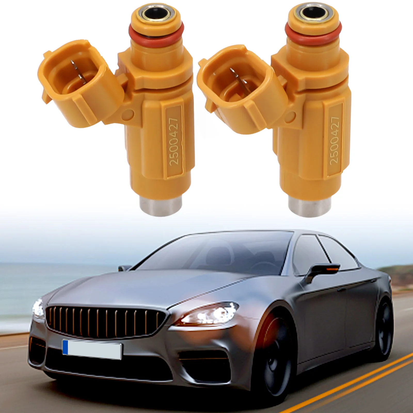 

2PCS Automotive Fuel Injectors 15710-17G00 For Suzuki SV650 SV650S GSXR600 GSXR750 DL650 ABS+metal Orange Auto Acesssories