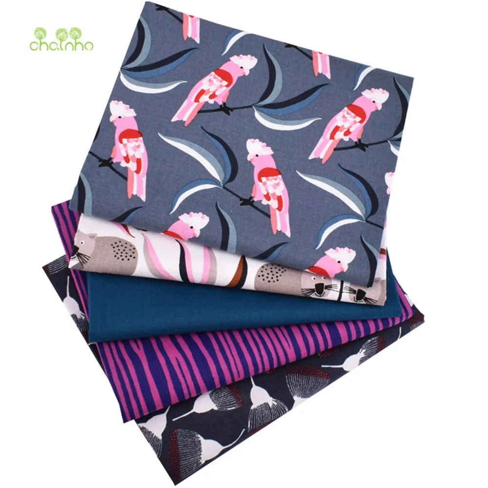 Chainho,Plain Weave Cotton Fabric,Handmade DIY Quilting Sewing Material,Patchwork Cloth,10 Purple Series,20x25cm/Piece,15CD21