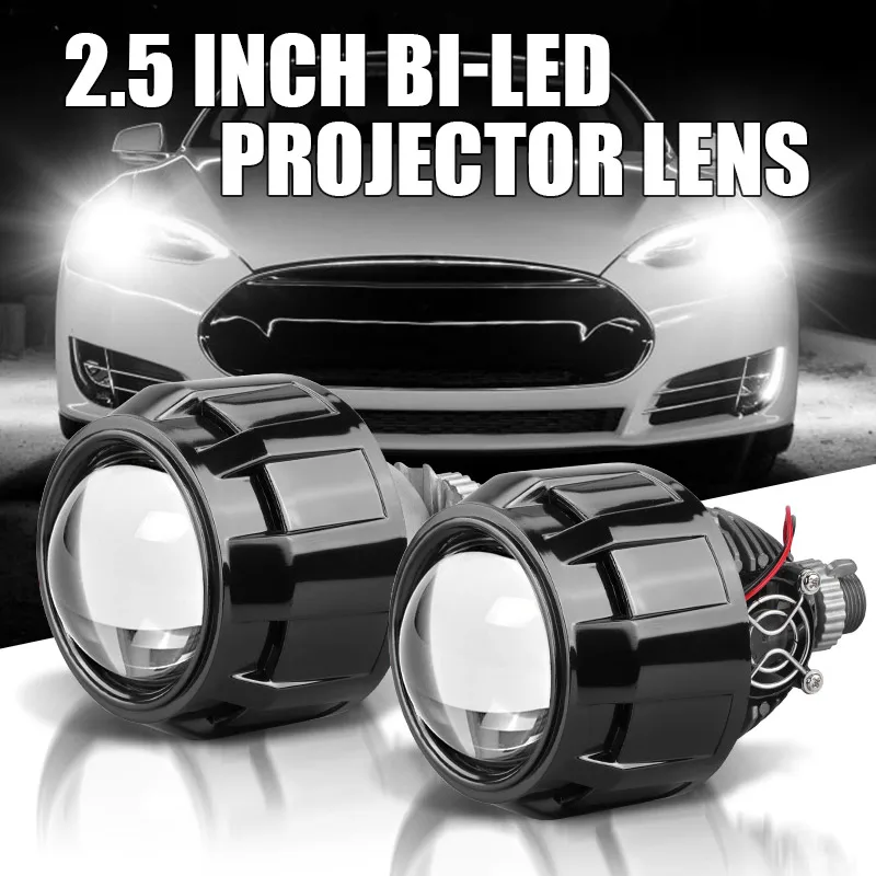 

2.5 Inch Bi Led Projector Lens H4 H7 HB3 HB4 9005 9006 Hi/Lo Beam Headlamp For Car Retrofit HD Glass Headlight Lenses