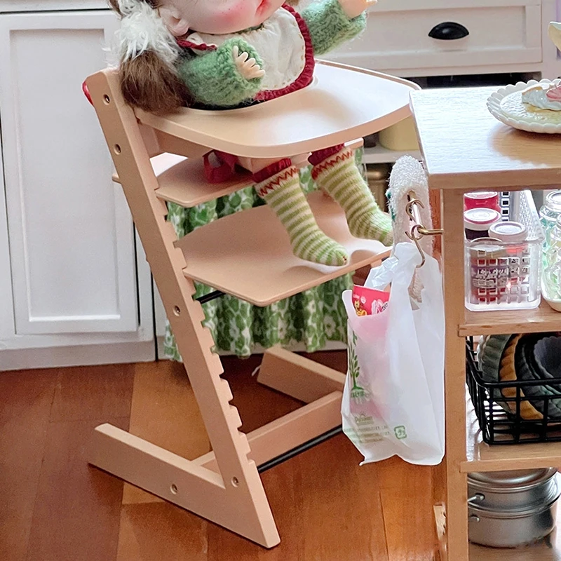 

Регулируемый мини-стул для кукольного домика 1:6 1:12, обеденный стул для младенцев/стул для ребенка, стул, мебель, модель, декор для жизни