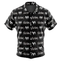 Venom Marvel Button Up Hawaiian ShirtFashion Trend Breathable Loose Versatile Casual Sports Summer Men 1