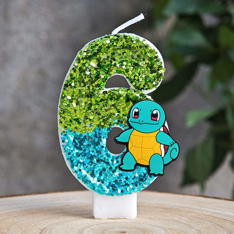 Cute Pokemon Monster Candle Kids Birthday Cake Decoration Cartoon Anime Figure Supplies Party Accessories Christmas Gifts