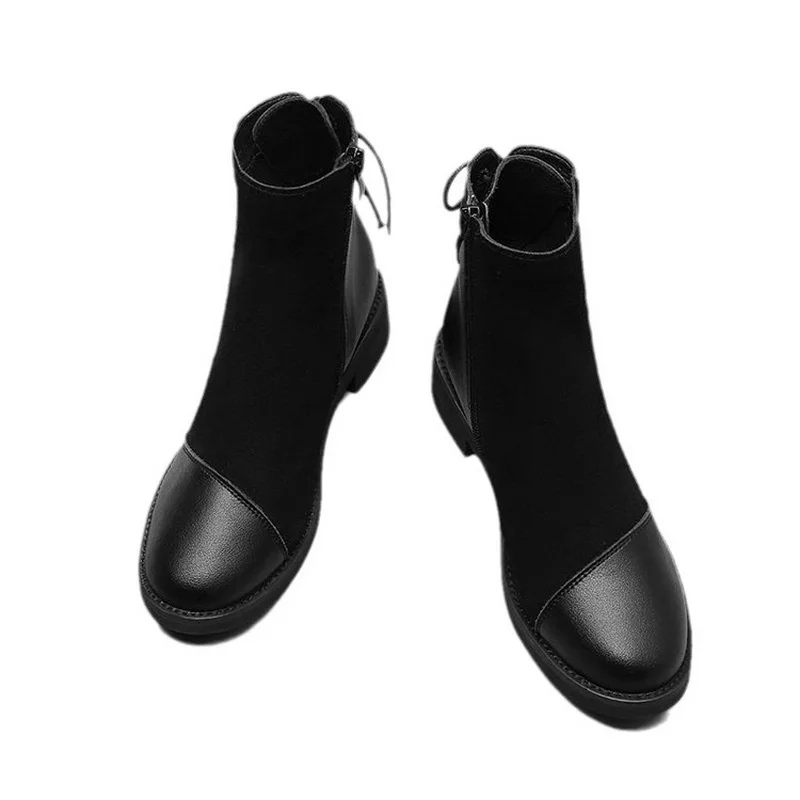 Winter & Autumn Women & Girls Ankle Boots Fashion Female Soft Leather Shoes Size 35-40