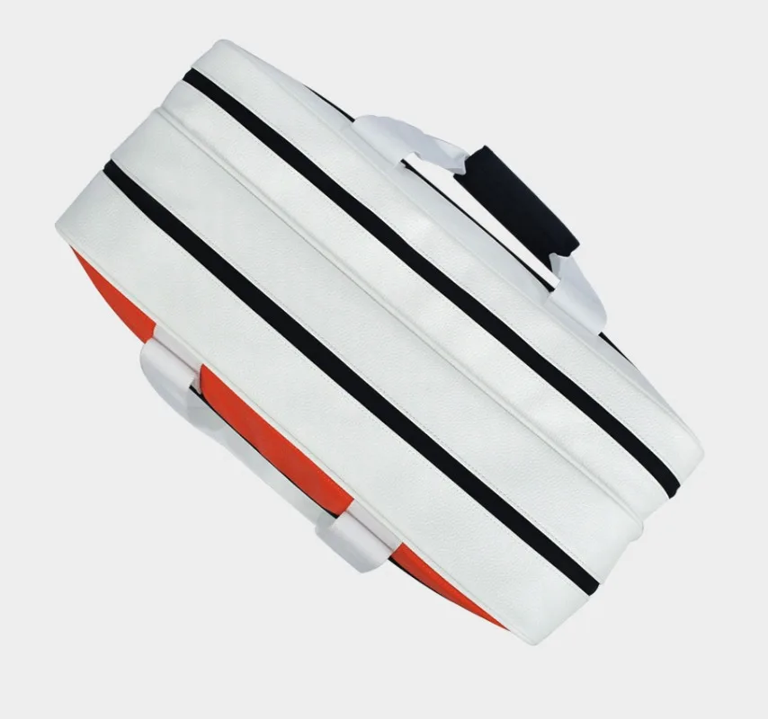 YONEX High Quality Durable Badminton Racket Sports Bag PU Leather Mini Tournament 2-3 Pieces Tennis Racquet Bag Unisex White 4