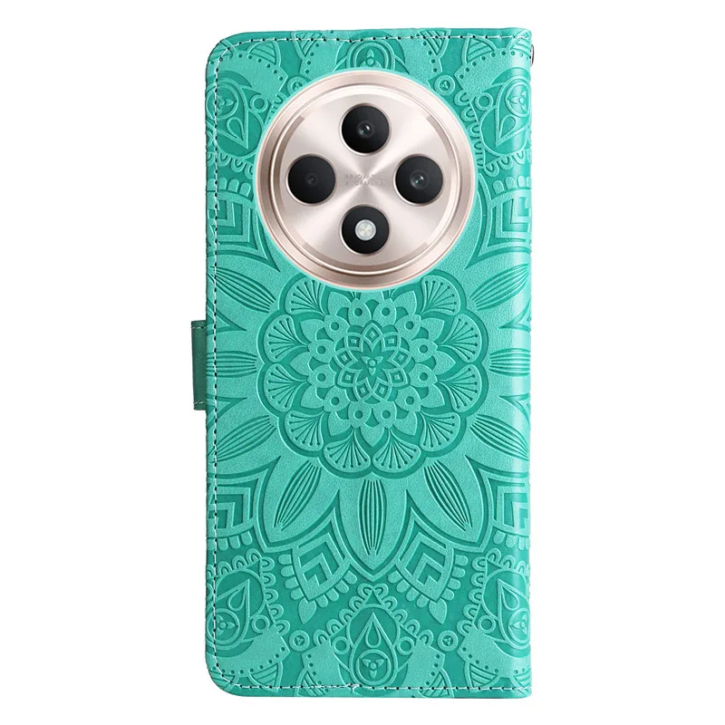 Luxury 3D Sunflower Wallet Flip Case - Shockproof PU Leather Phone Cover