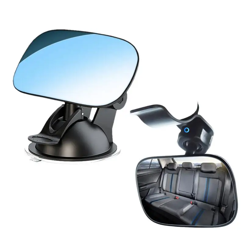 

Car Baby Rearview Mirror 360 Degree Rotatable Rear Facing Mirrors Car Seat Mirror Shatterproof Adjustable Reflective Mirror