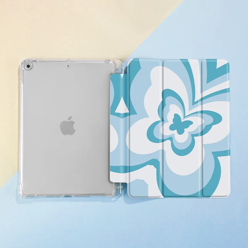 Butterfly Design Tablet Case with Pen Holder
