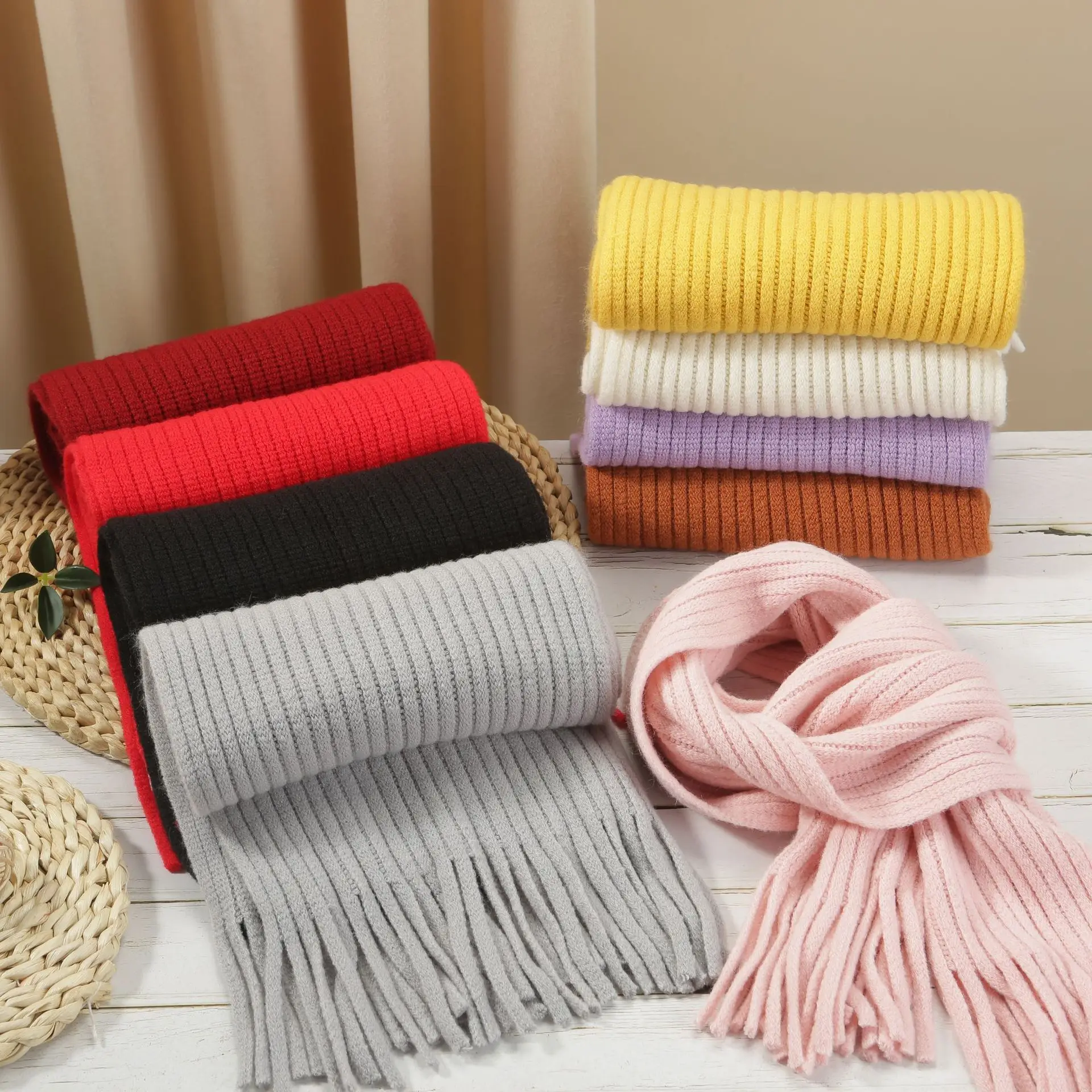 Fashion Boy Girl Winter Warm Scarf Knitting Wool Children Neck Warmer Wrap Outdoor Soft Neck Cover Windproof Protection