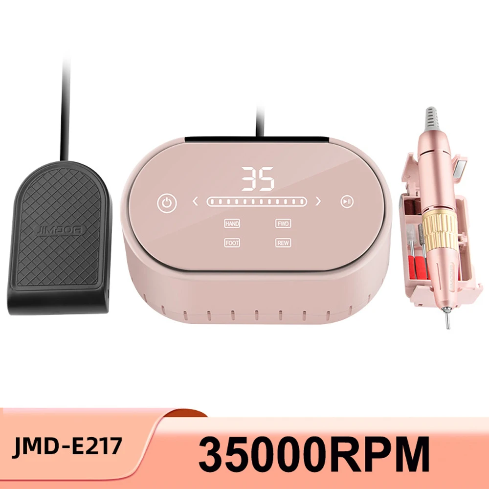 

NEW Electric Nail Drill 35000 RPM Nail Sander With Storage Box Manicure Set Foot & Hand Control Manicure Machine For Nails Art