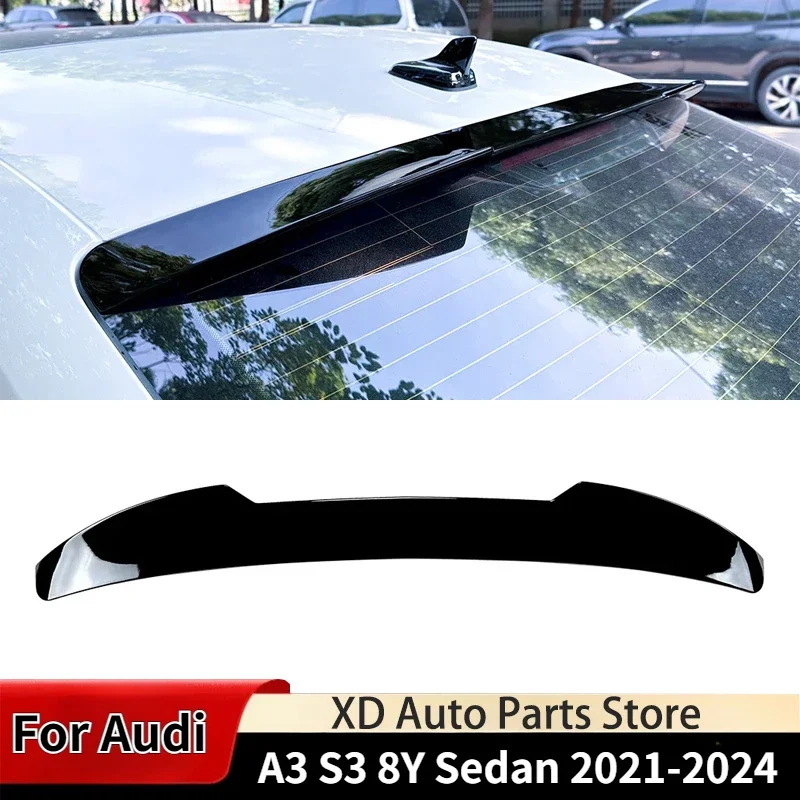 Spoiler Glossy Black Per Audi A3 Allstreet (8Y) 2024-2025 – Leggero E Aerodinamico, Installazione Con Nastro 3M, Facile E Non Dannoso Per La Vernice