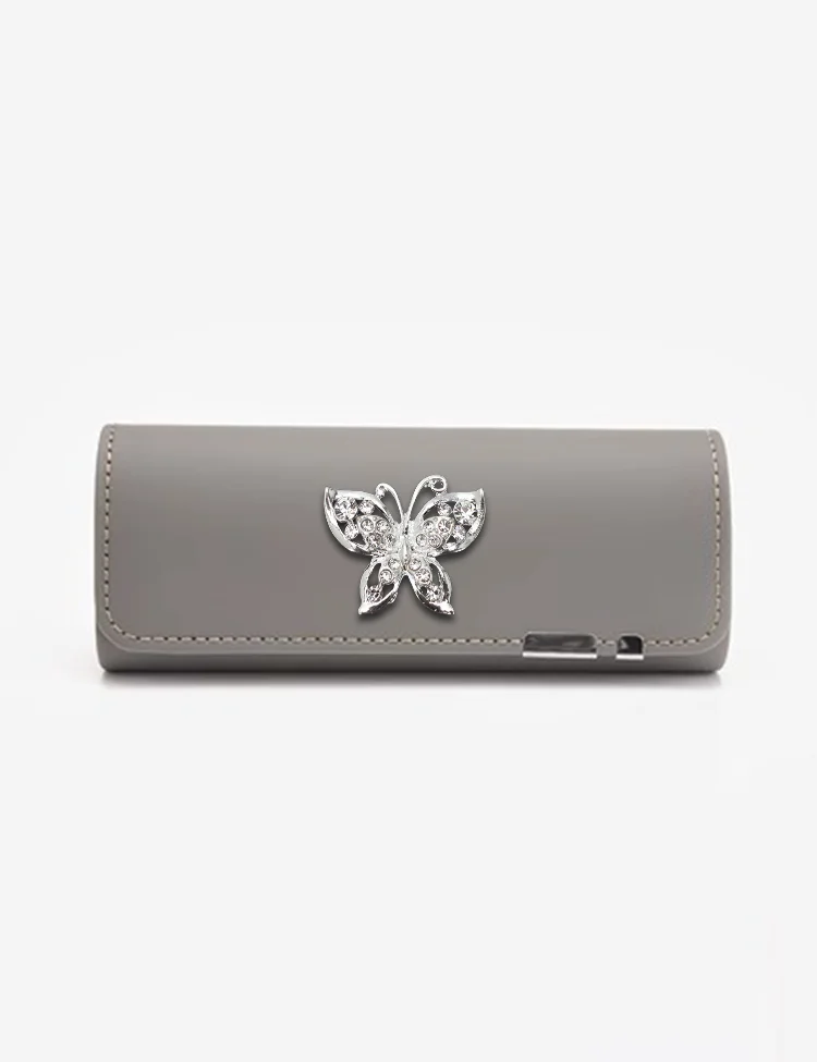 

High-End PU & Fleece EyeEyewear Cases - Faceted Butterfly Decor in Gold