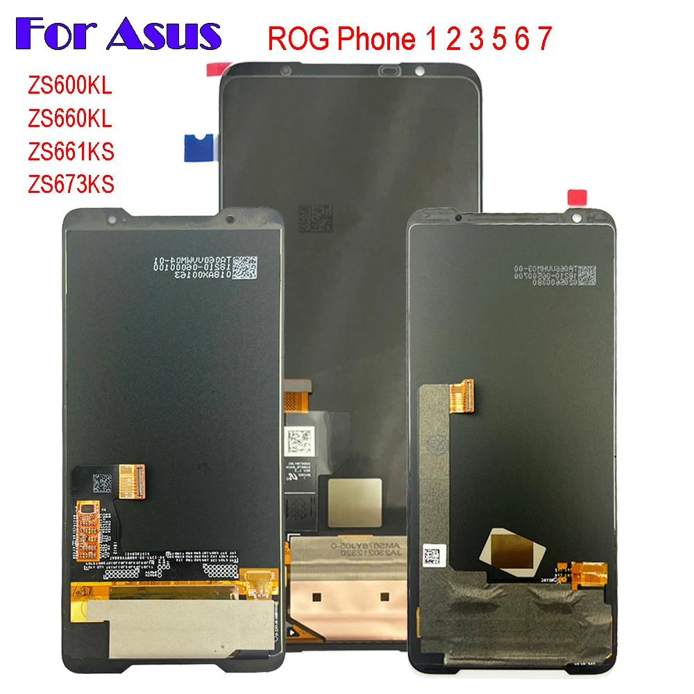 

AAA+ For Asus ROG Phone 1 2 3 5 6 7 With Frame ZS600KL ZS660KL ZS661KS ZS673KS LCD Display Touch Screen Digitizer Assembly