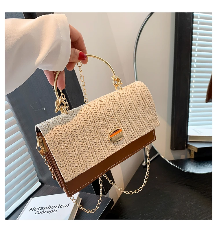 Fashion Pu Hasp Ladies Top-Handle Bags Braid Design 2024 New Brand Shoulder Bags for Women Free Shipping Bolsas Femininas