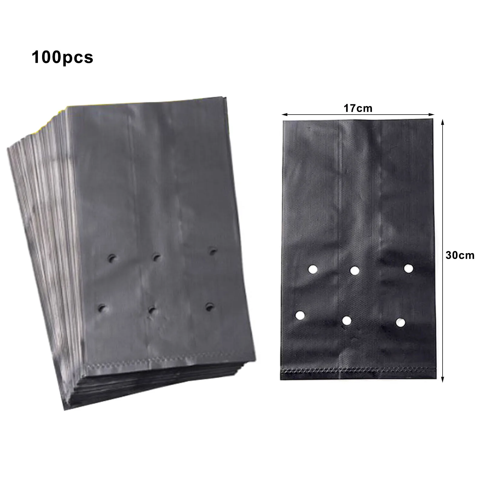 100PCS Black Plant Grow Plant Growth Bag For Nursery Cup/container Bag Planting Bags Nursery Bags Vegetables planting bags