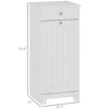 Homcom Laundry Hamper Cabinet with Removable Basket, Tilt Out Laundry Hamper Cabinet with Drawer and Beadboard Door, White 4