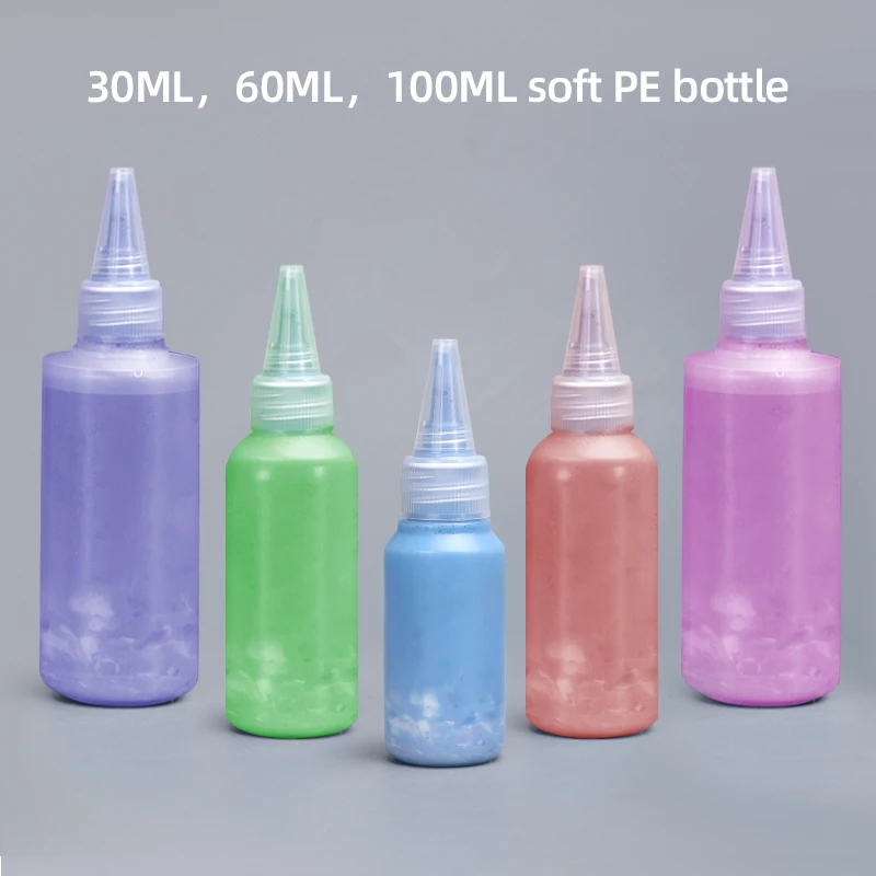 2/5/10PCS Plastic Small Squeeze Bottles with Cap Food Grade Bottle for Sauce Spicy Cookie Decorating Condiments Arts and Crafts refillable bottles