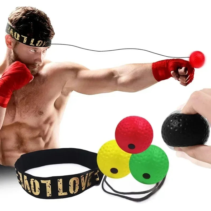 Boxing Speed Ball Head-mounted PU Punch ball MMA Sanda Training Hand Eye Reaction Home Sandbag Fitness Boxing Equipment