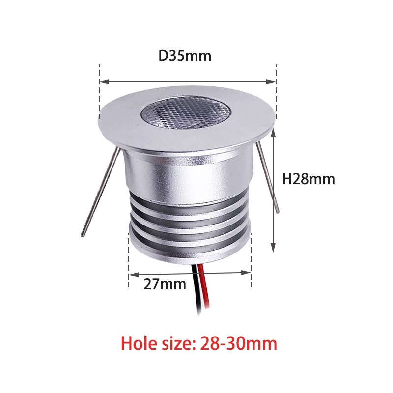 3W Led Dimmable Spotlight Embedded Ceiling Light Indoor Decoration Display Cabinet Camping Bathroom Sauna Light IP65 DC12V/24V led spotlight