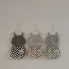 2025 Summer New Baby Sleeveless Sling Vest Set Boy Girl Infant Plaid Shorts 2pcs Suit Cotton Toddler Casual Clothes Outfits 1