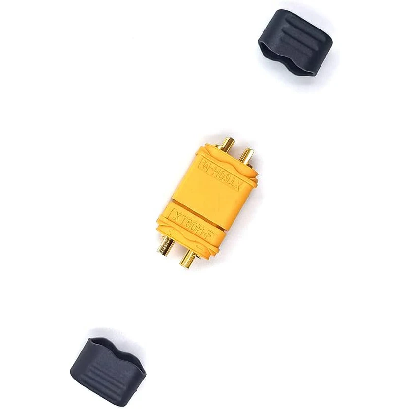 Connecteur XT60H femelle avec fiche dorée, adapté pour batterie RC.