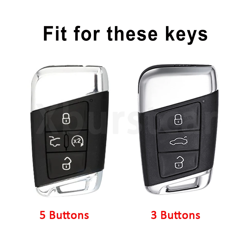 Transparent TPU Car Key Case Cover with Keychain Accessories