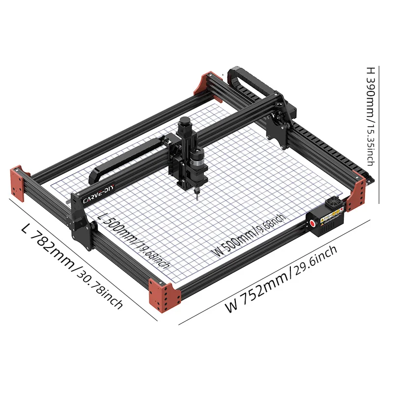 CARVE-DIY Фрезерный станок с ЧПУ 500 Вт Шпиндель 3-осевые фрезерные ...