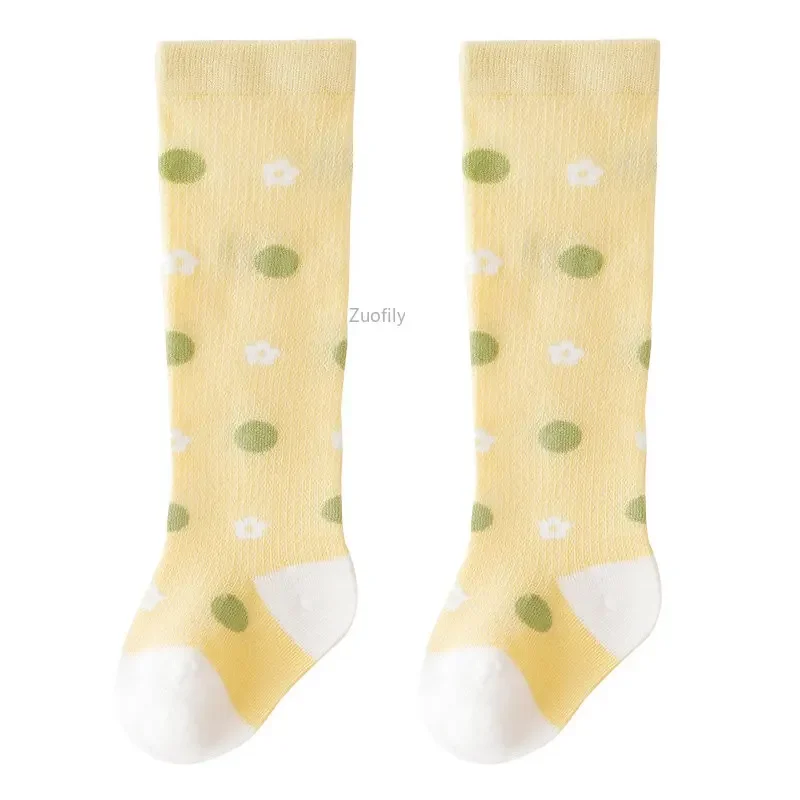 طفل لطيف القطن جوارب طويلة الكرتون الدانتيل الاطفا...