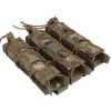 Tiger Type Long Triple Mag Pouch Molle Magazine Carrier for Flashlight Pistol Extended Mag UMP9 UMP40 UMP45 MP5 MP9 MP10 MPX 3