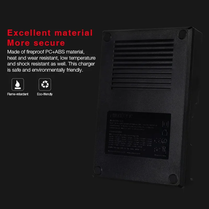 MiBoxer C4 Battery Charger, Ni-MH Lithium Battery Charger with AA AAA 18650 Discharge Test Capa