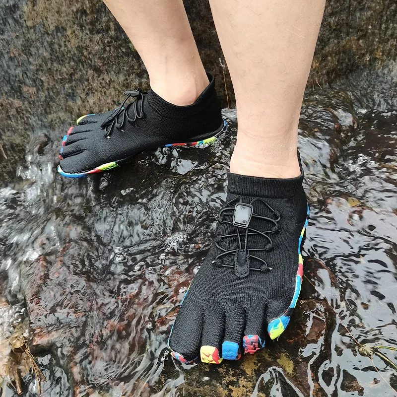 Unisex Split Toe Men FiveFingers Casual Sneakers Climbing Drainage Mesh Women Canyoning Quick Drying Water Shoes_vogvips.com