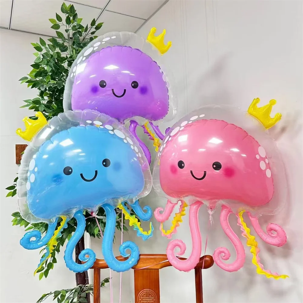 

1Pcs 37inch Jellyfish Inflatable Balloon Birthday Party Decoration Floating Ballon Scene Decoration Bubble Ball Purple Pink Blue