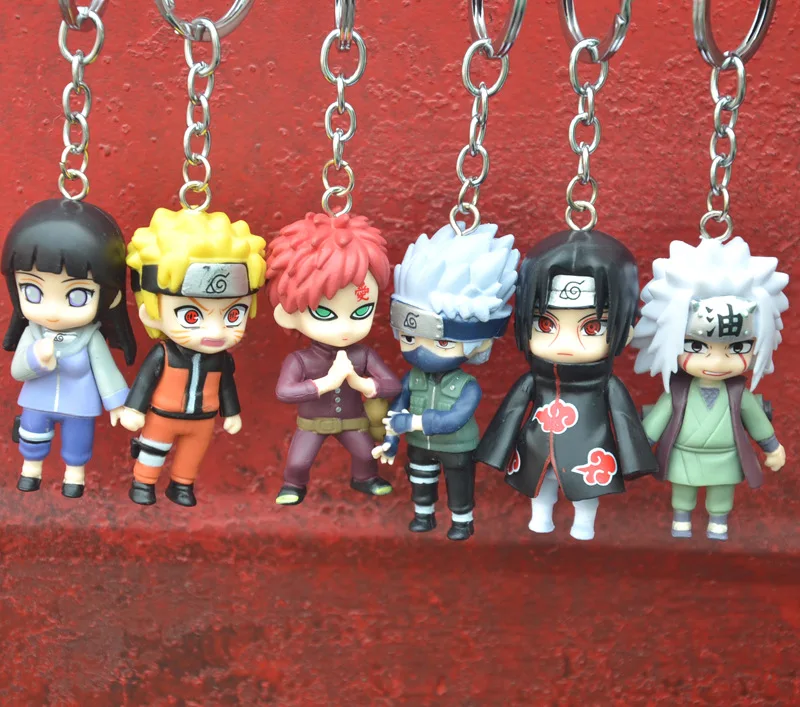 10 Cm NARUTO Anime Figur Schlüsselanhänger Naruto Sasuke Kakashi