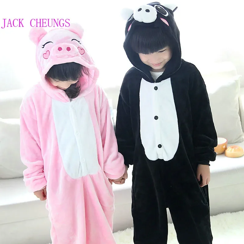 Panda Kigurumi Onesies Pajamas Children Cosplay Elephant Pijama Penguin Jumpsuit Pig Dog Halloween Dress