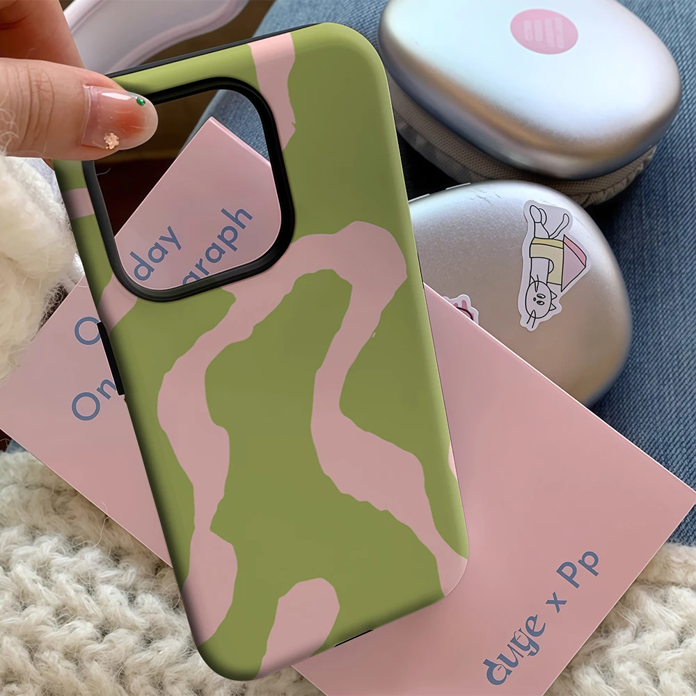 Luxury Double-Layer Phone Case with Botanical Whimsy Design