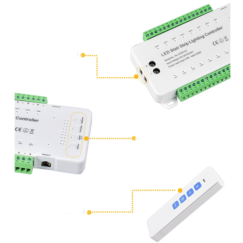 PIR   LED Ʈ  LED  Ʈѷ, RF  Ƽ , DC12V, 24V, 16 ܰ