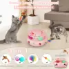 INKZOO 4-in-1 Interactive Cat Toys for Indoor Cats, Automatic 6 Holes Mice Whack-A-Mole, Fluttering Butterfly, Track Balls, USB 2