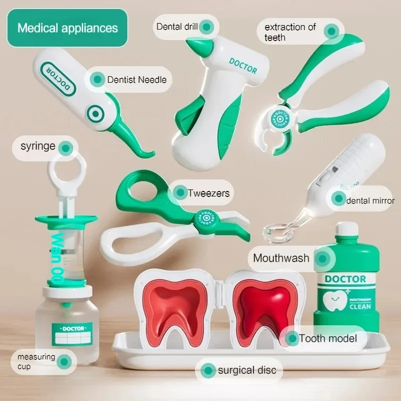 Doctor Toy Set Role Playing Simulation Medical Children Scene Game Dentist Nurse Tools Medical Institution Toy Gifts dentist play set,doctor play set,doctor toys kit,doctor nurse toys