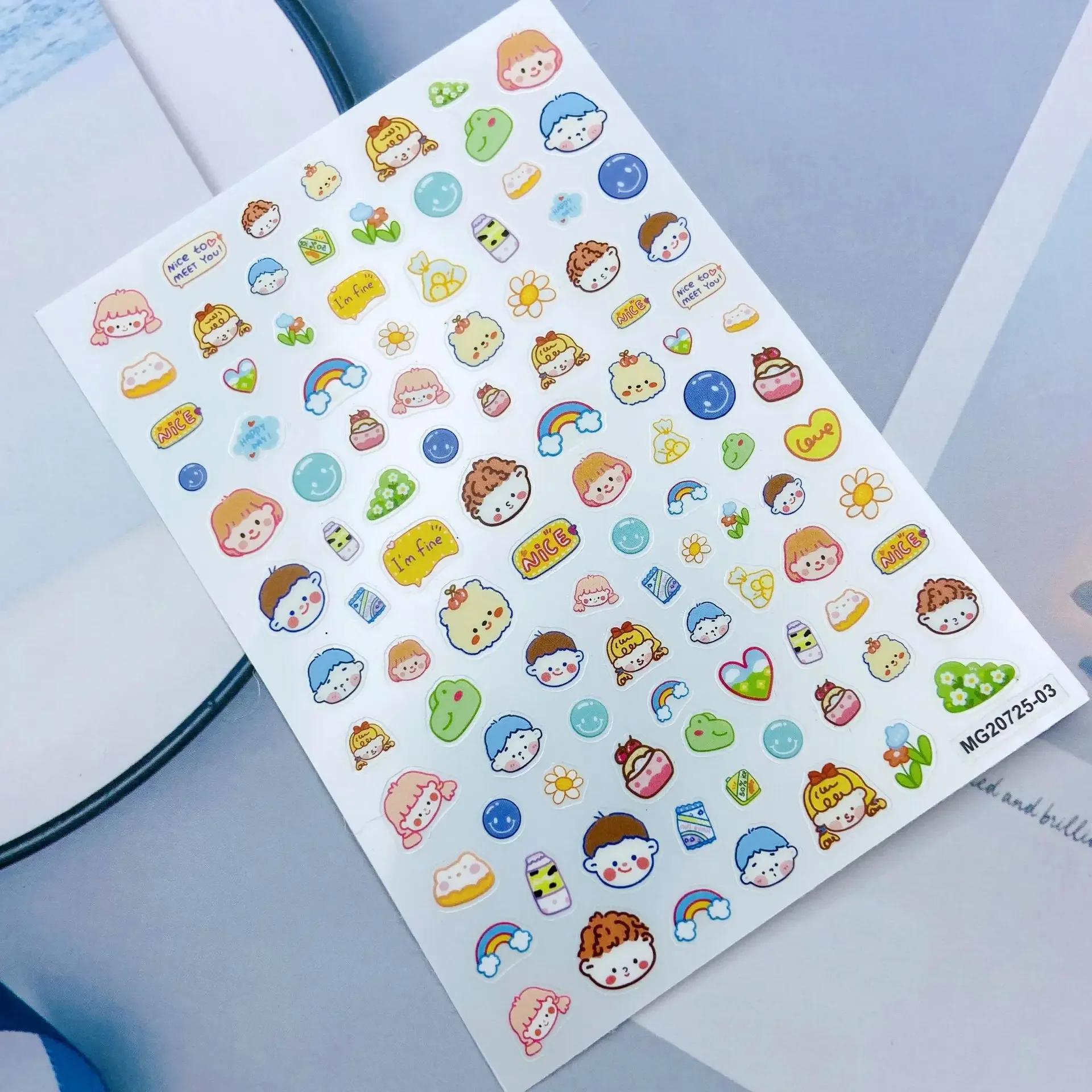 Anya Forger Chibi Pretty Kawaii Nail Stickers Anya Peek Star Nail Art Creative Accessories Heart Nails Decal Decoration