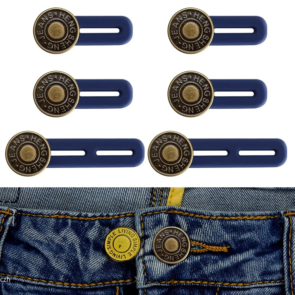 4/6개 청바지 버튼 익스텐더, 여성 및 남성용 유니버설 바지 익스텐더 버튼, 조..
