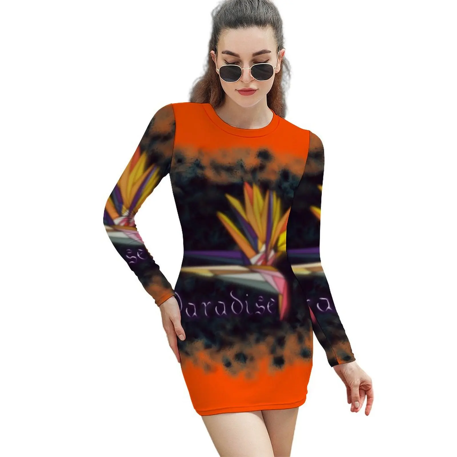 

Paradise Long-Sleeved Sheath Dress bandage dress sexy dress dresses with long sleeves
