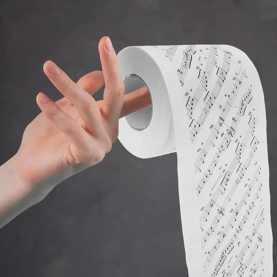 Musical Notes Decorative Toilet Paper Roll