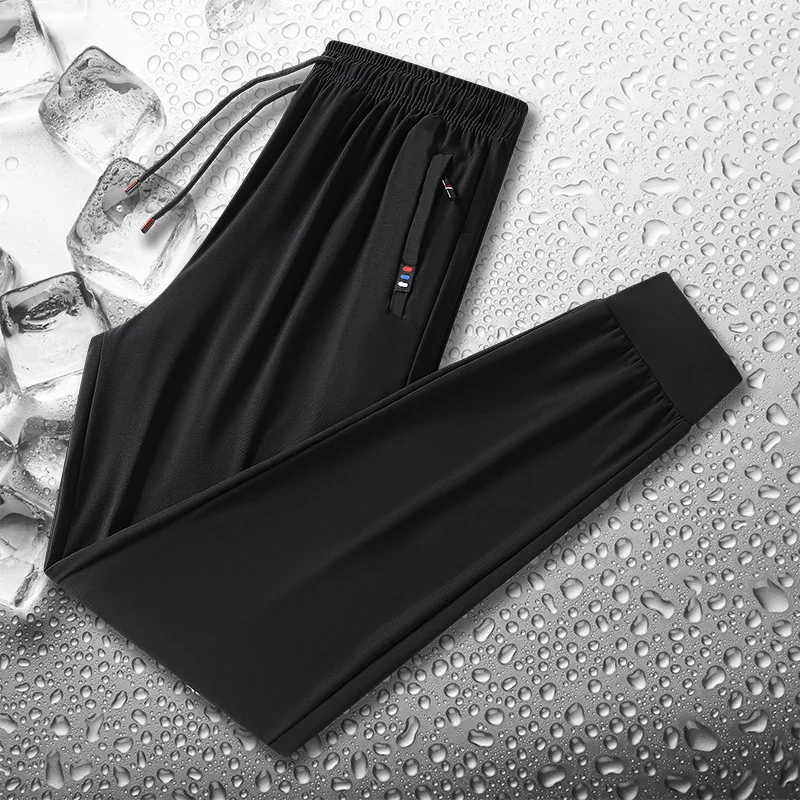 الحرير الجليد الرجال الصيف سراويل تقليدية عالية ال...