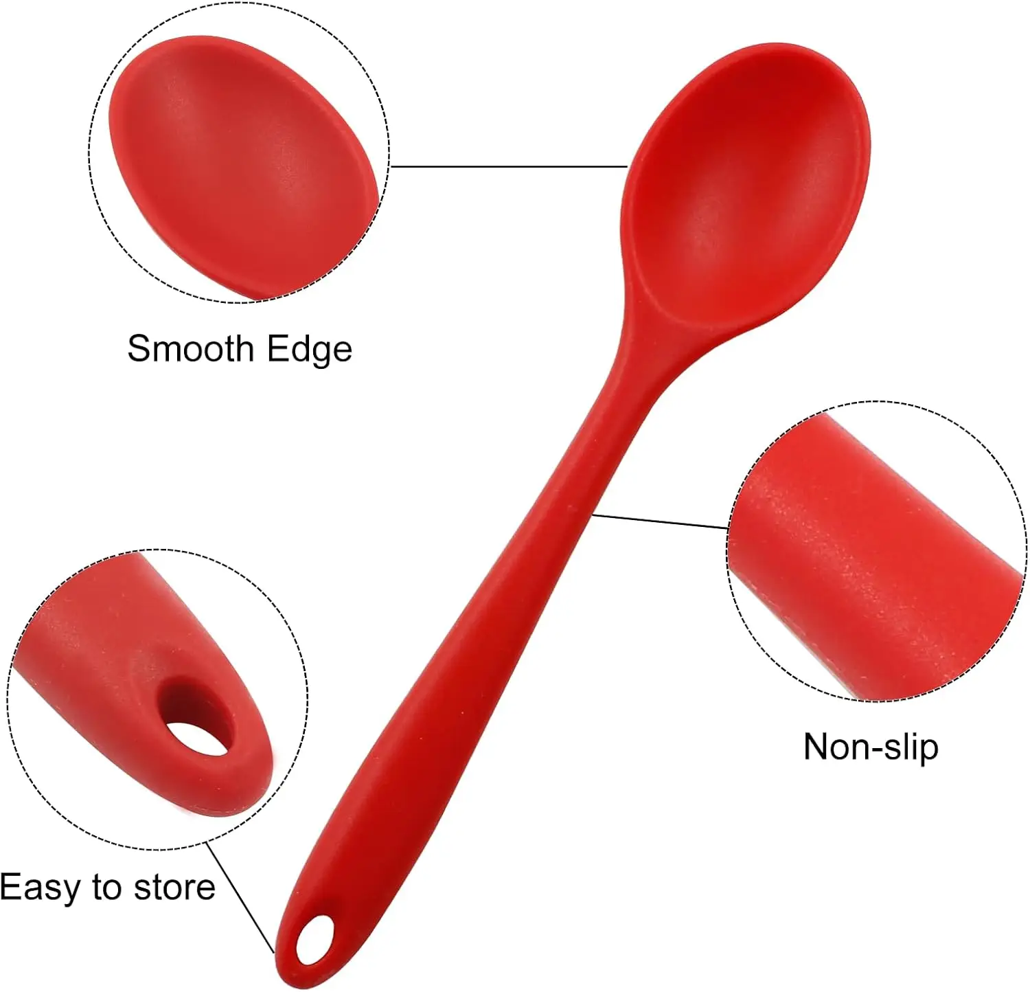 Stainless Steel Spoon Cutlery Set 4pcs silicone spoon cutlery Non-stick Kitchen Cooking Baking