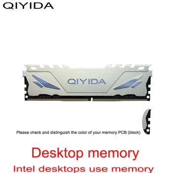 QIYIDA-memoria Ram ddr4 para ordenador de escritorio, Memoria blanca de 8GB PC4 de 2133MHz o 2400MHz, 2666MHZ, 3200MHZ, con disipador de calor de 8G RAM 1