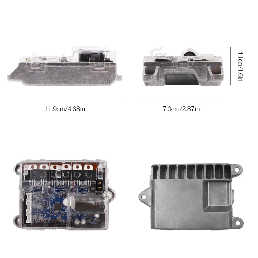 Enhanced Electric Scooter Controller Suite with Digital Display & Front Light Parts