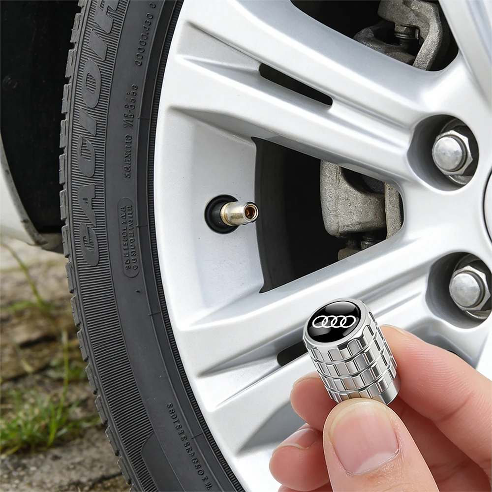 4pcs Premium Metal Wheel Tire Valve Air Stem Cap Covers
