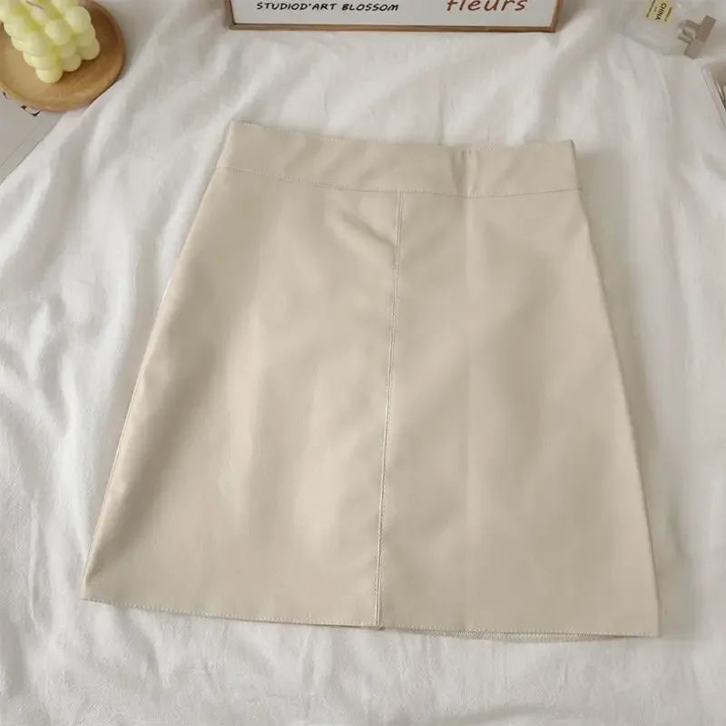 Minivestido ajustado de talle alto y talla grande para mujer, falda negra de corte A con cobertura de cadera, nuevo estilo de otoño