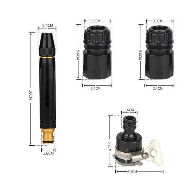 Hordozható, Nagynyomású Autómosó Vízpisztoly, Sprinkler, Hab Víztömlő Fúvóka, Fém Kerti Öntözőszerszám - Image 4